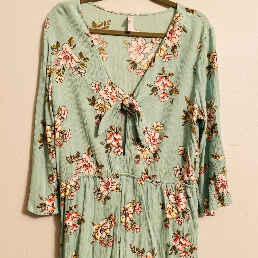 Light Mint Floral Romper